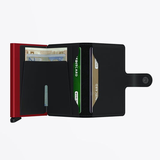 Miniwallet - Matte Black & Red