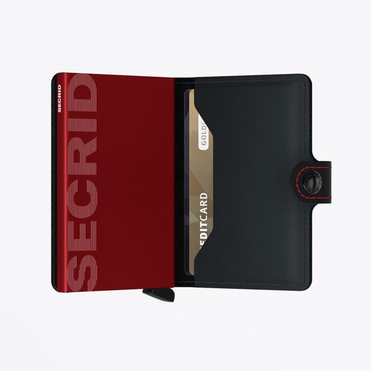 Miniwallet - Matte Black & Red