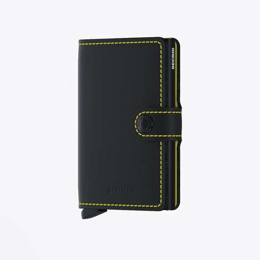 Miniwallet - Matte Black & Yellow