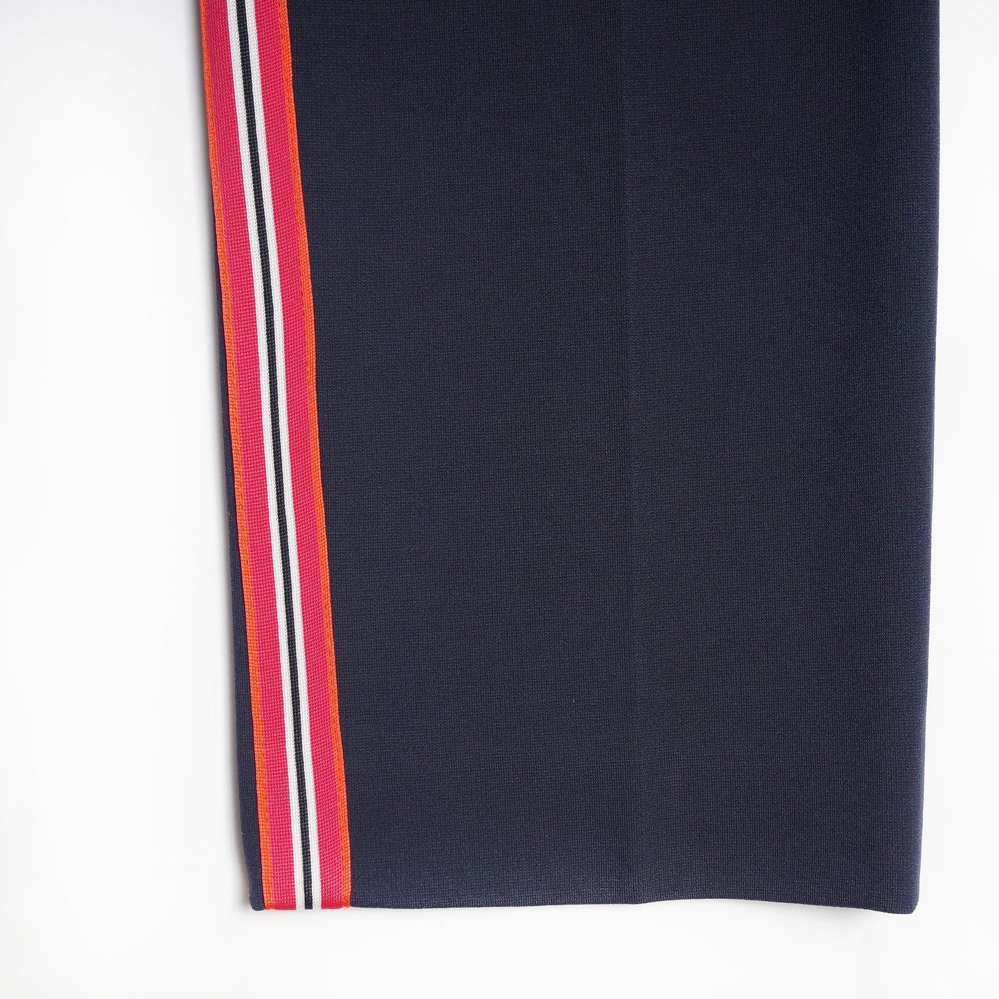 - Slim Fit Stripe Trousers - Dark Navy