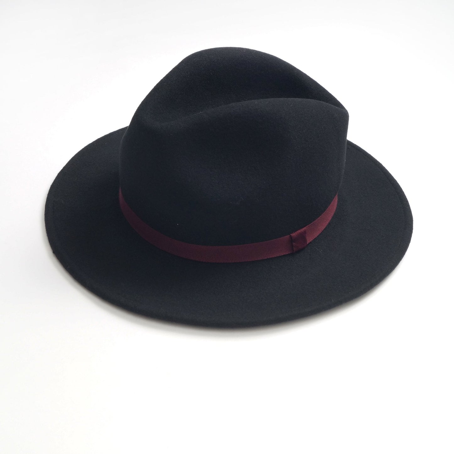 - Wool Felt Fedora Hat - Black