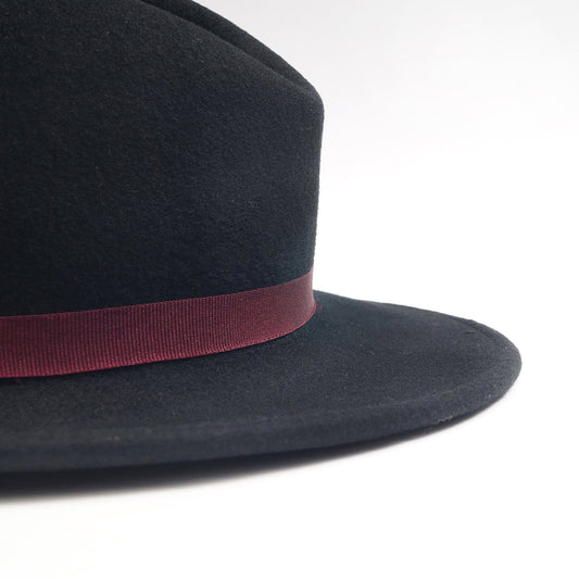 - Wool Felt Fedora Hat - Black