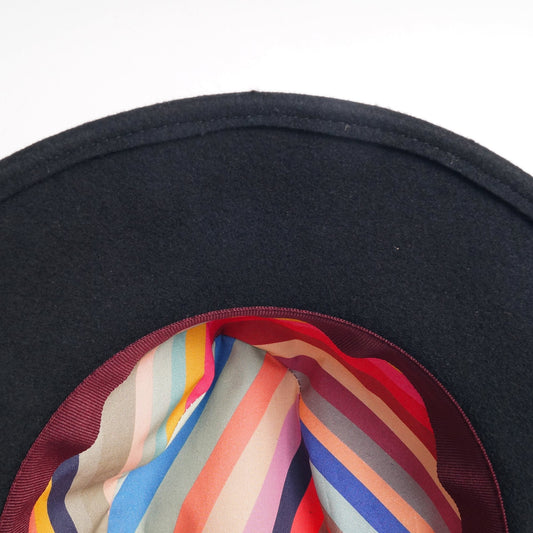 - Wool Felt Fedora Hat - Black