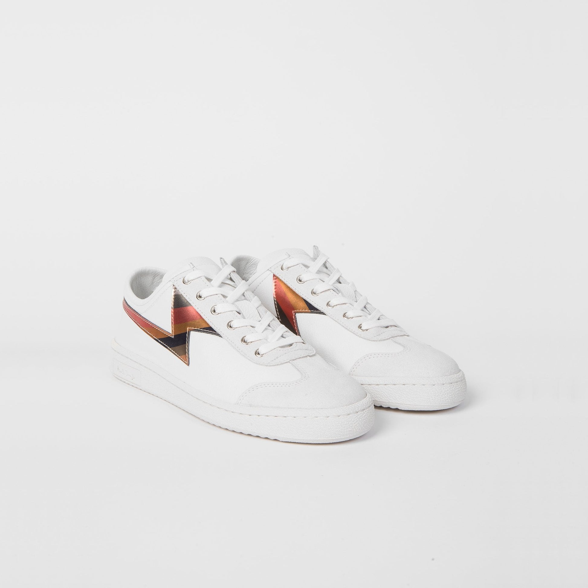 Paul Leather Stripe 'Ziggy' Trainers - White