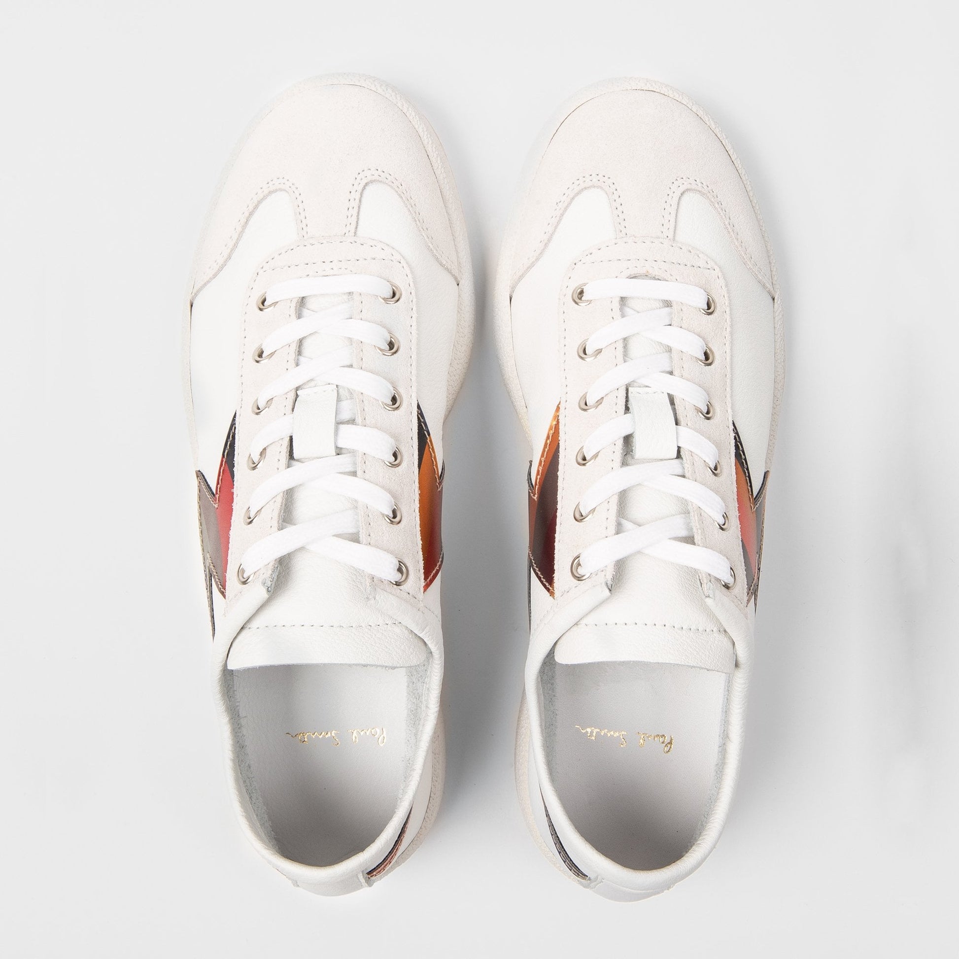 Paul Leather Stripe 'Ziggy' Trainers - White