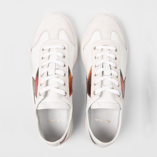 Leather Stripe 'Ziggy' Trainers - White