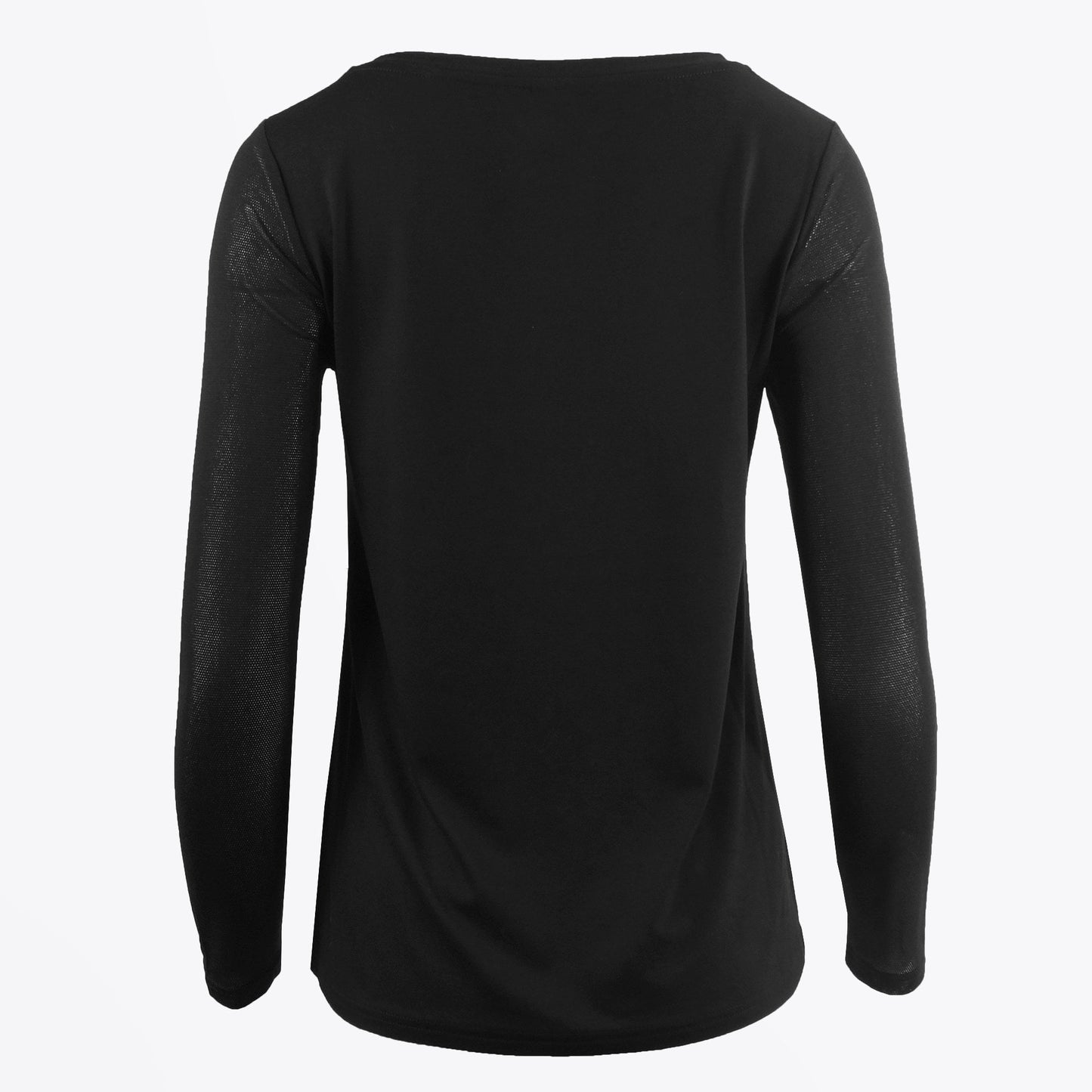 -  Mesh Sleeve Top - Black