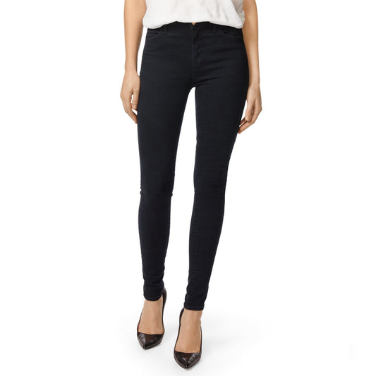 - Alana - High Rise Crop Skinny Jeans - Dark Blue