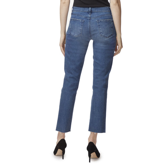 - Adele - Mid Rise Straight Jeans - Blue