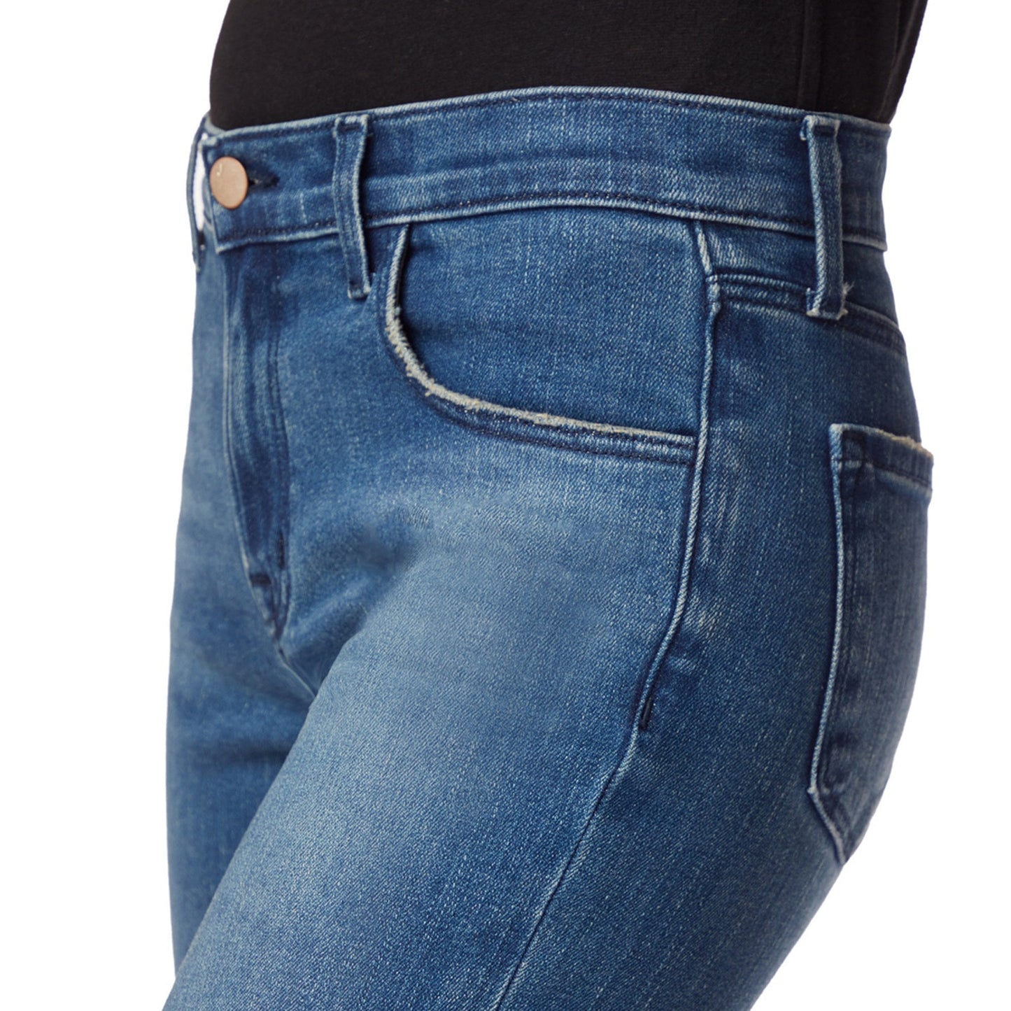 - Adele - Mid Rise Straight Jeans - Blue