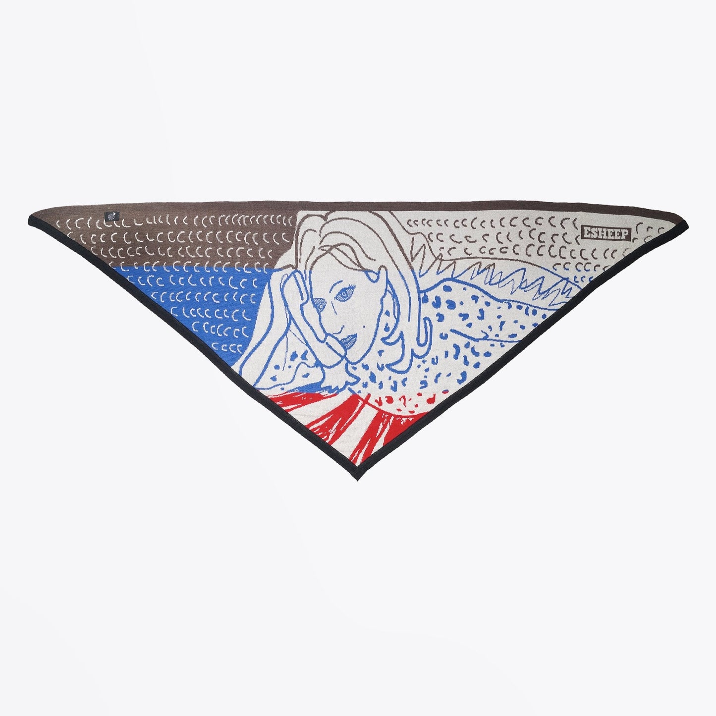 - Phone Conversation Triangle Scarf - Multi