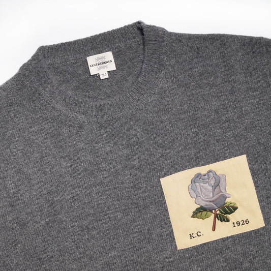 - Wool Crew Neck Pullover - Grey