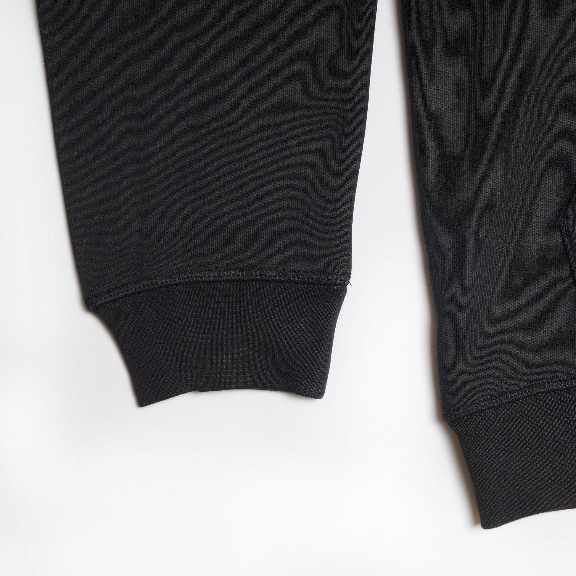 Kent Hooded Rose Patch Sweatshirt - Black