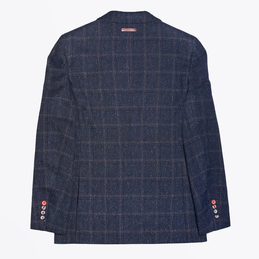 - Checked Blazer - Navy