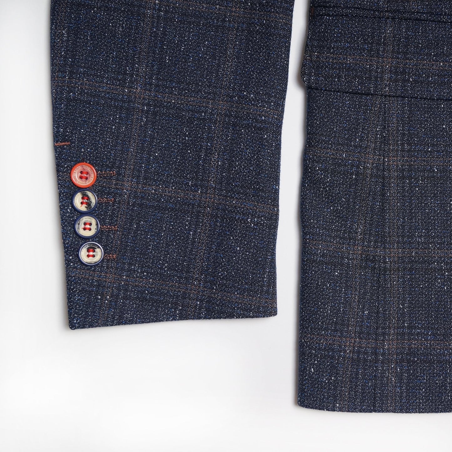 - Checked Blazer - Navy