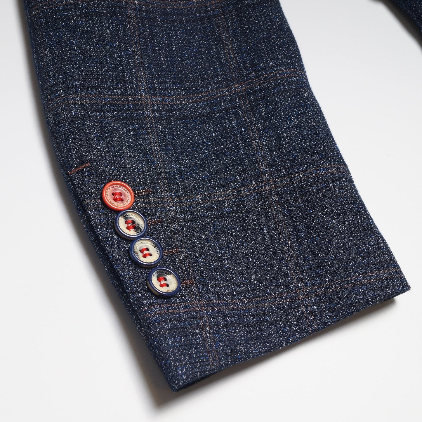 - Checked Blazer - Navy