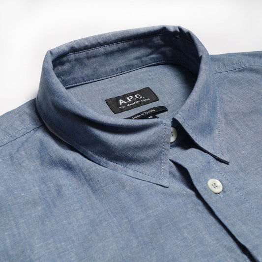 - Detroit - Cotton Pocket Shirt - Blue