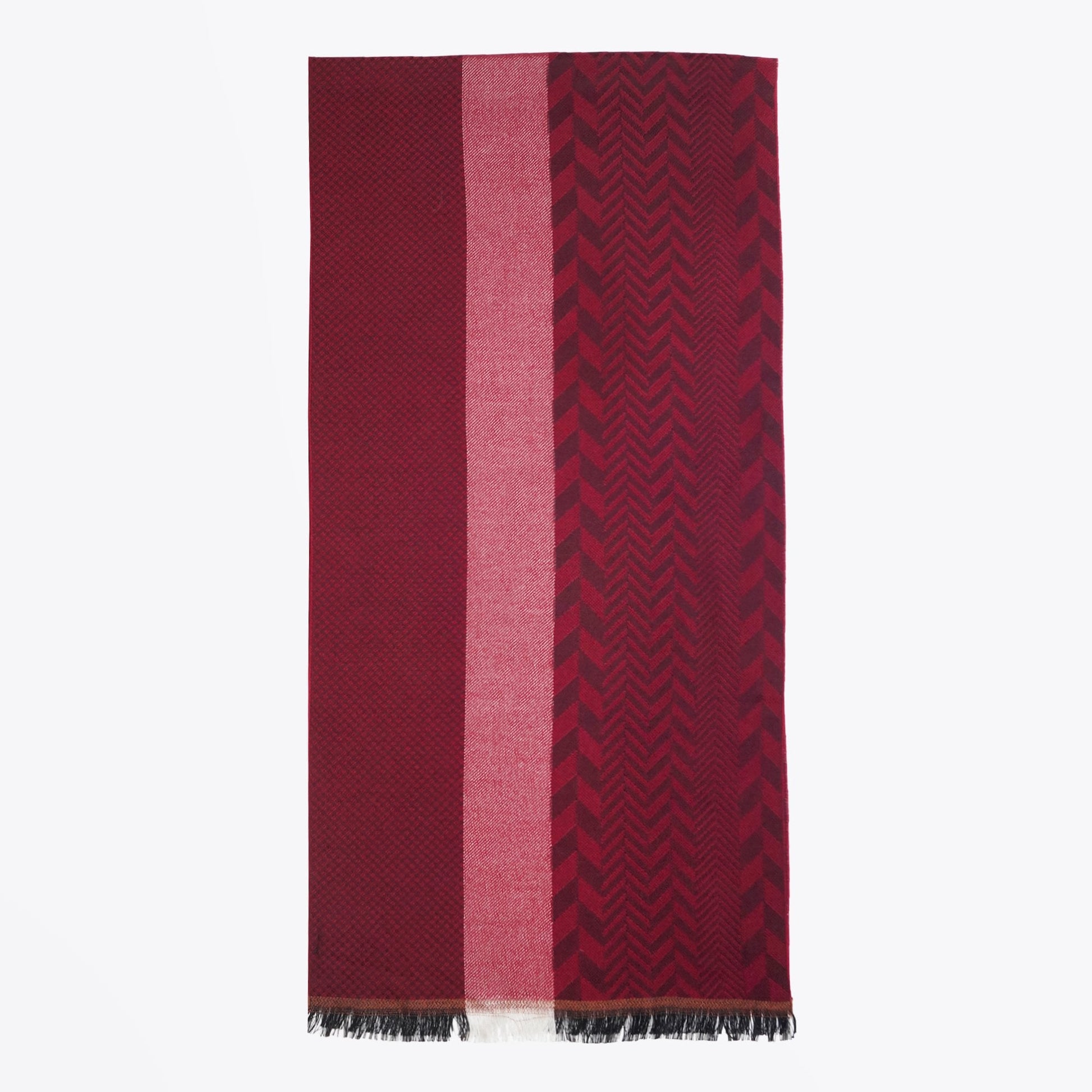 Paul Herringbone Scarf - Red