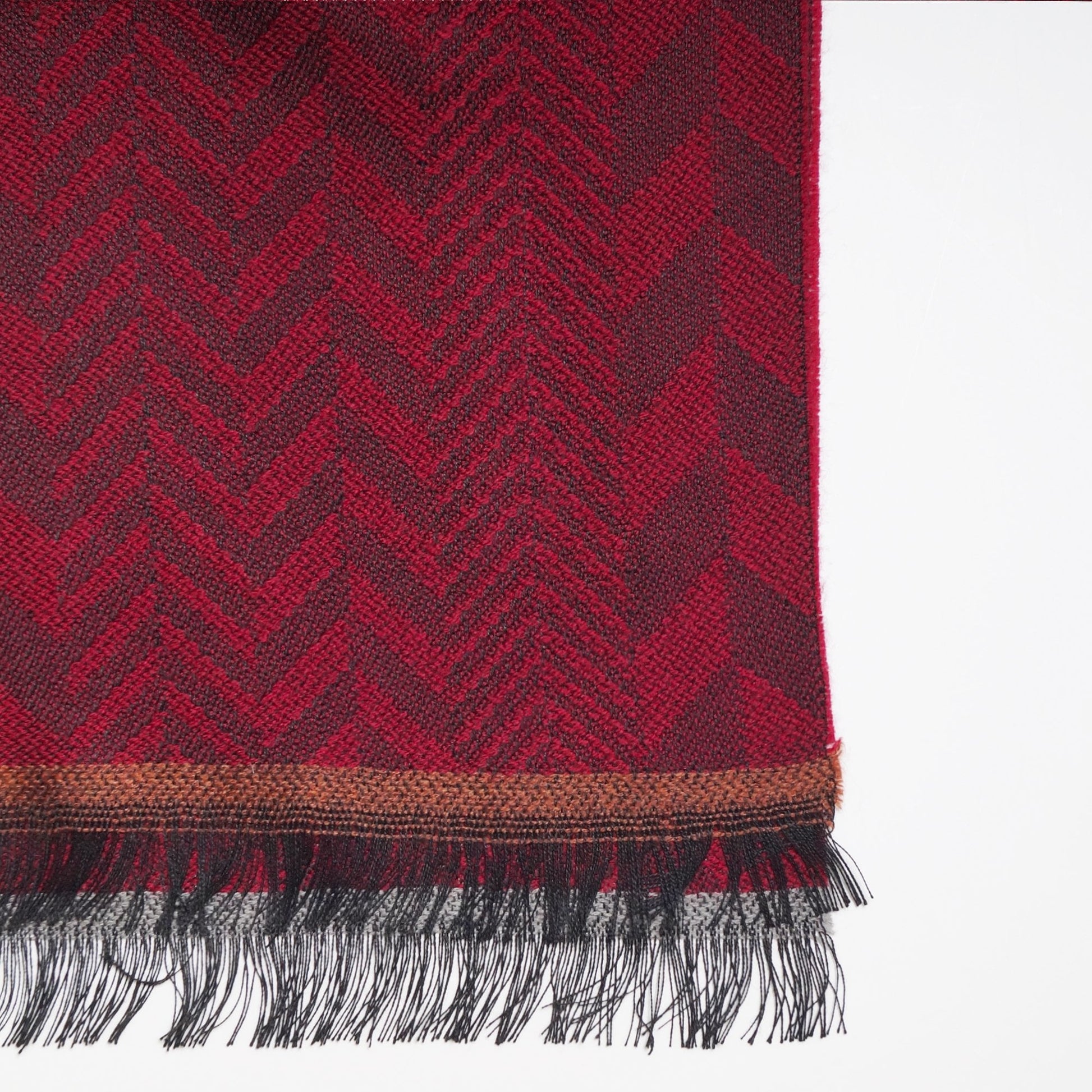 Paul Herringbone Scarf - Red