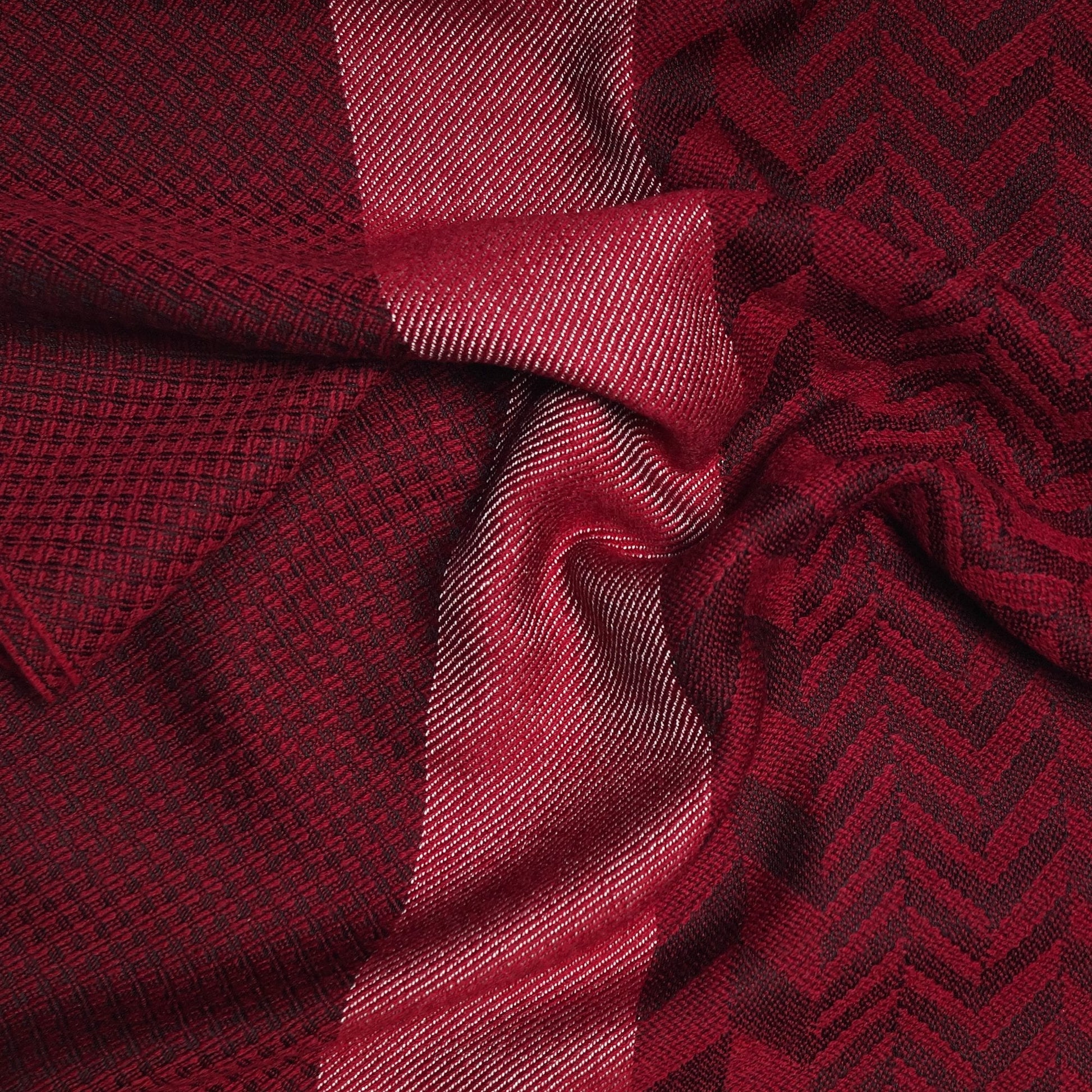 Paul Herringbone Scarf - Red