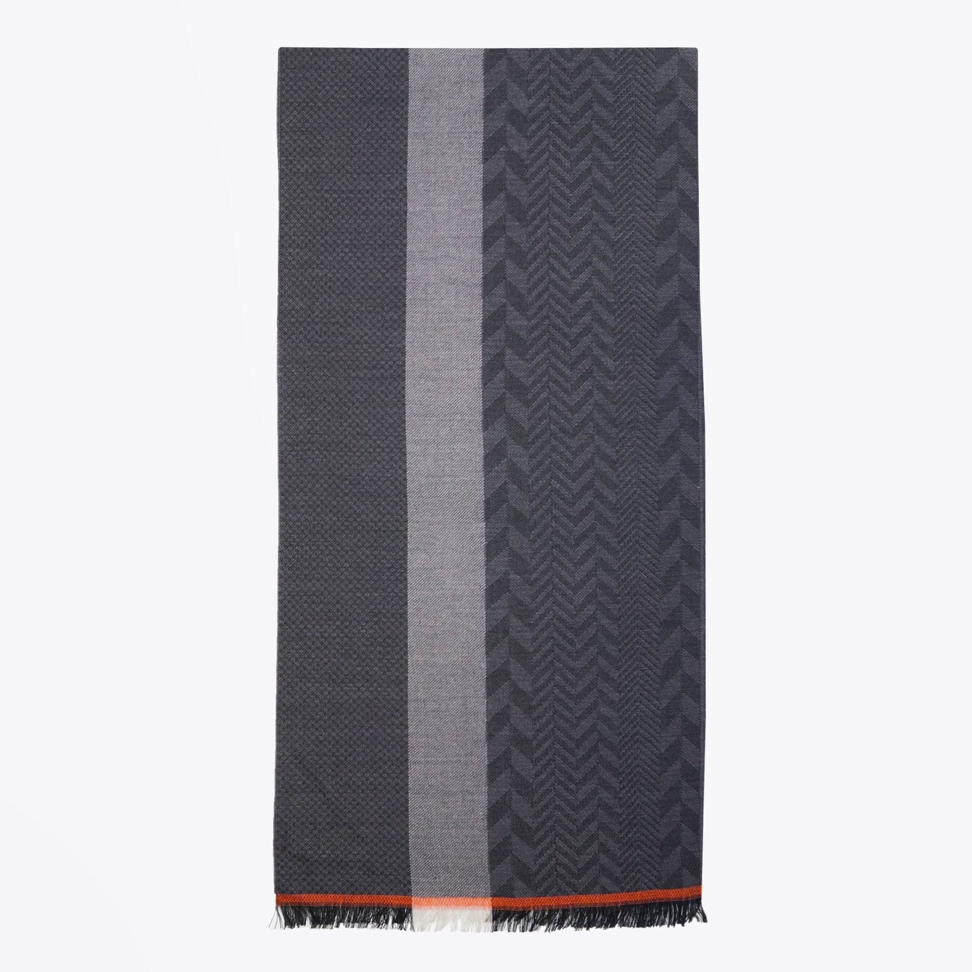 Paul Herringbone Scarf - Grey