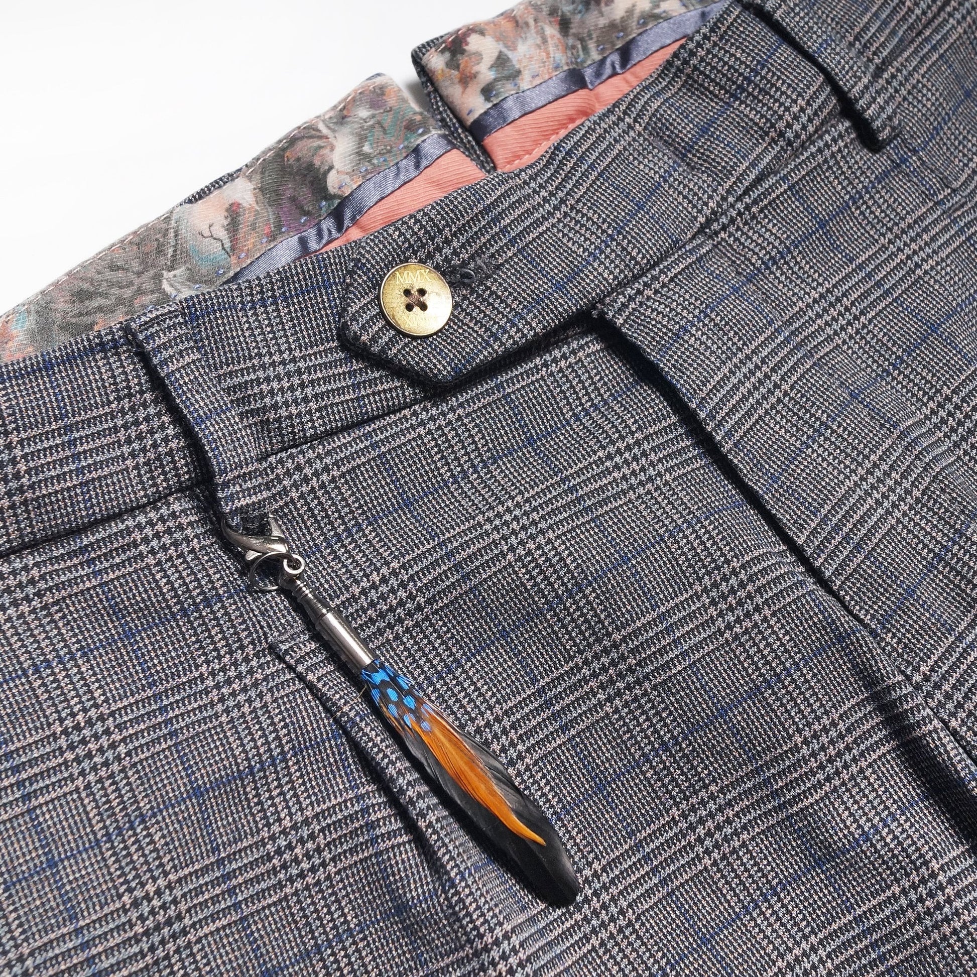 MMX Leo - Checked Trousers - Grey/Blue