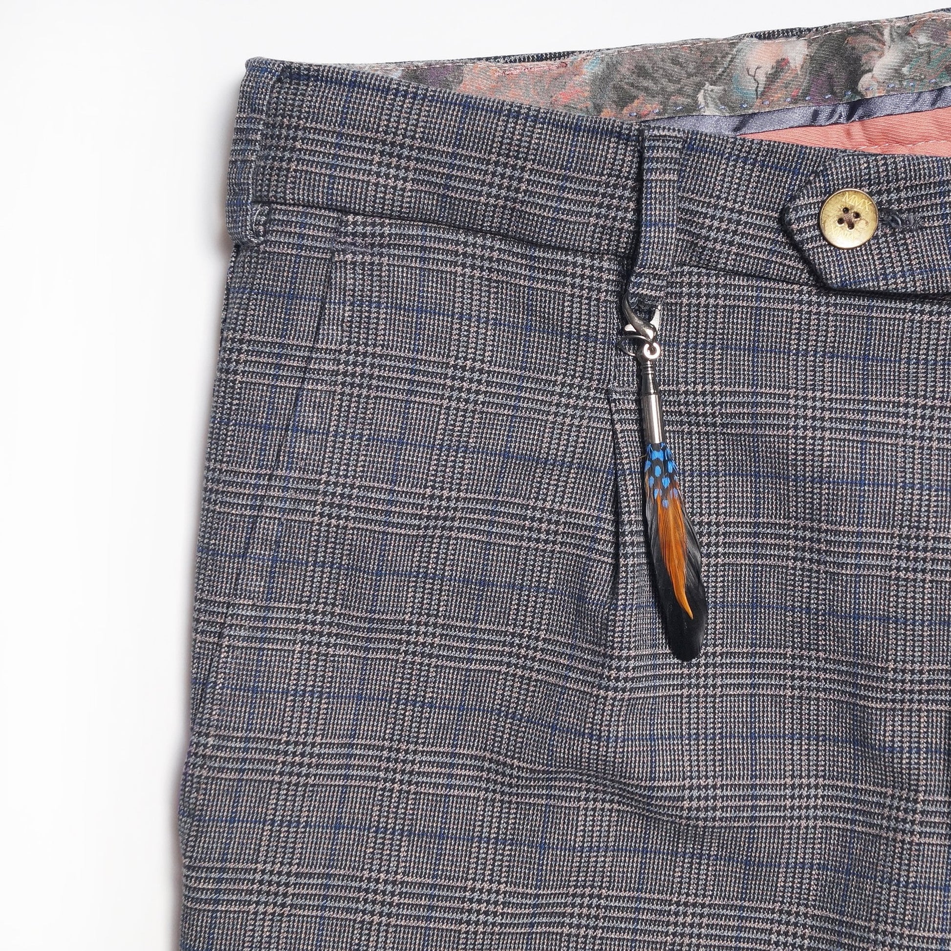 MMX Leo - Checked Trousers - Grey/Blue