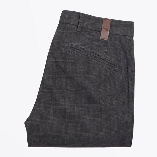 Leo - Checked Trousers - Brown