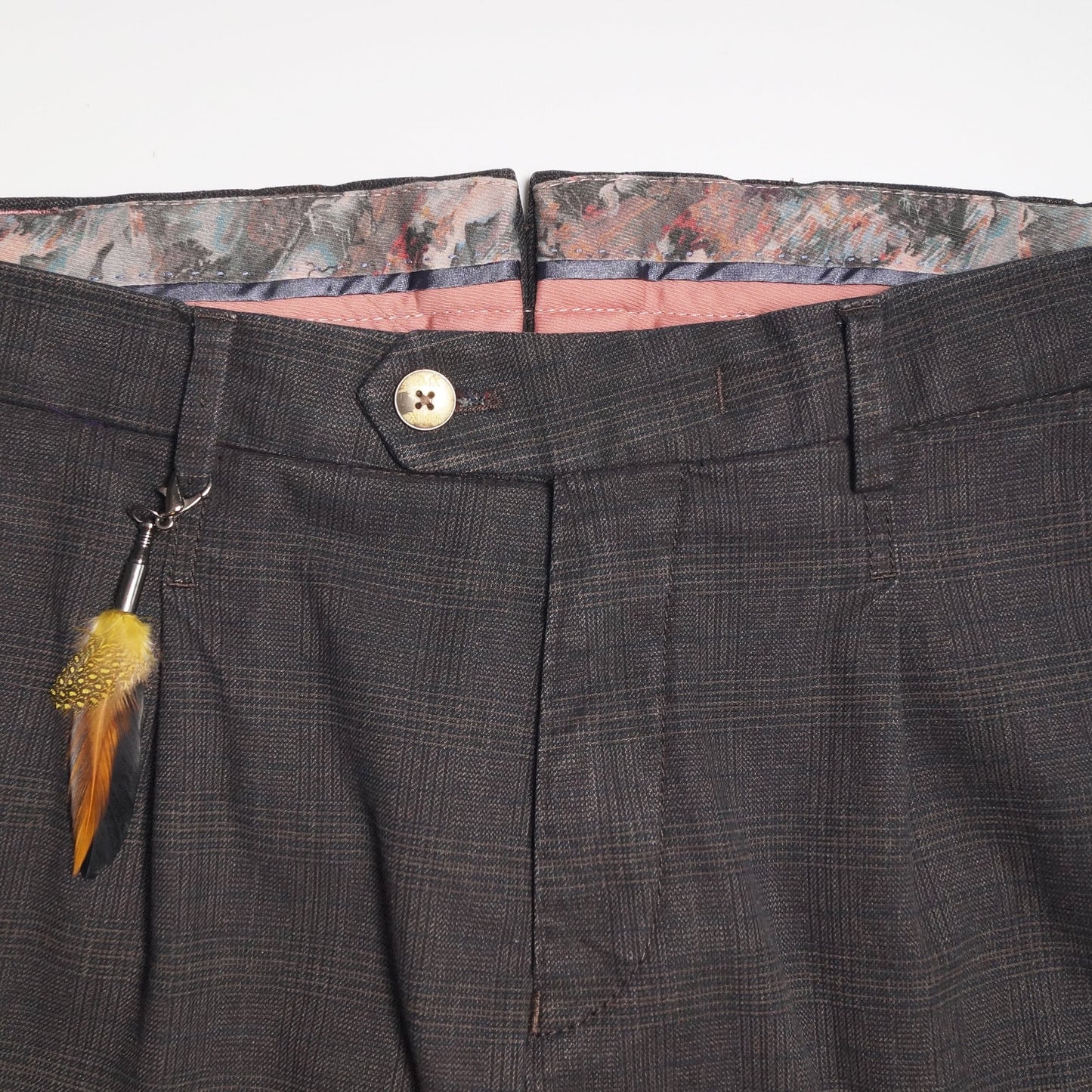 Leo - Checked Trousers - Brown