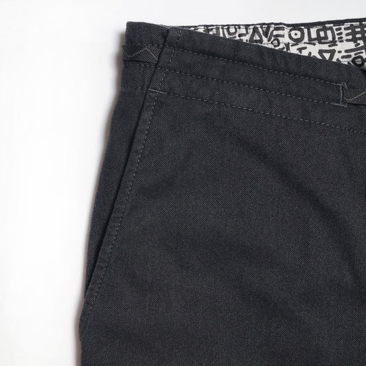 - Cervus - Drawstring Wool Pants - Dark Grey