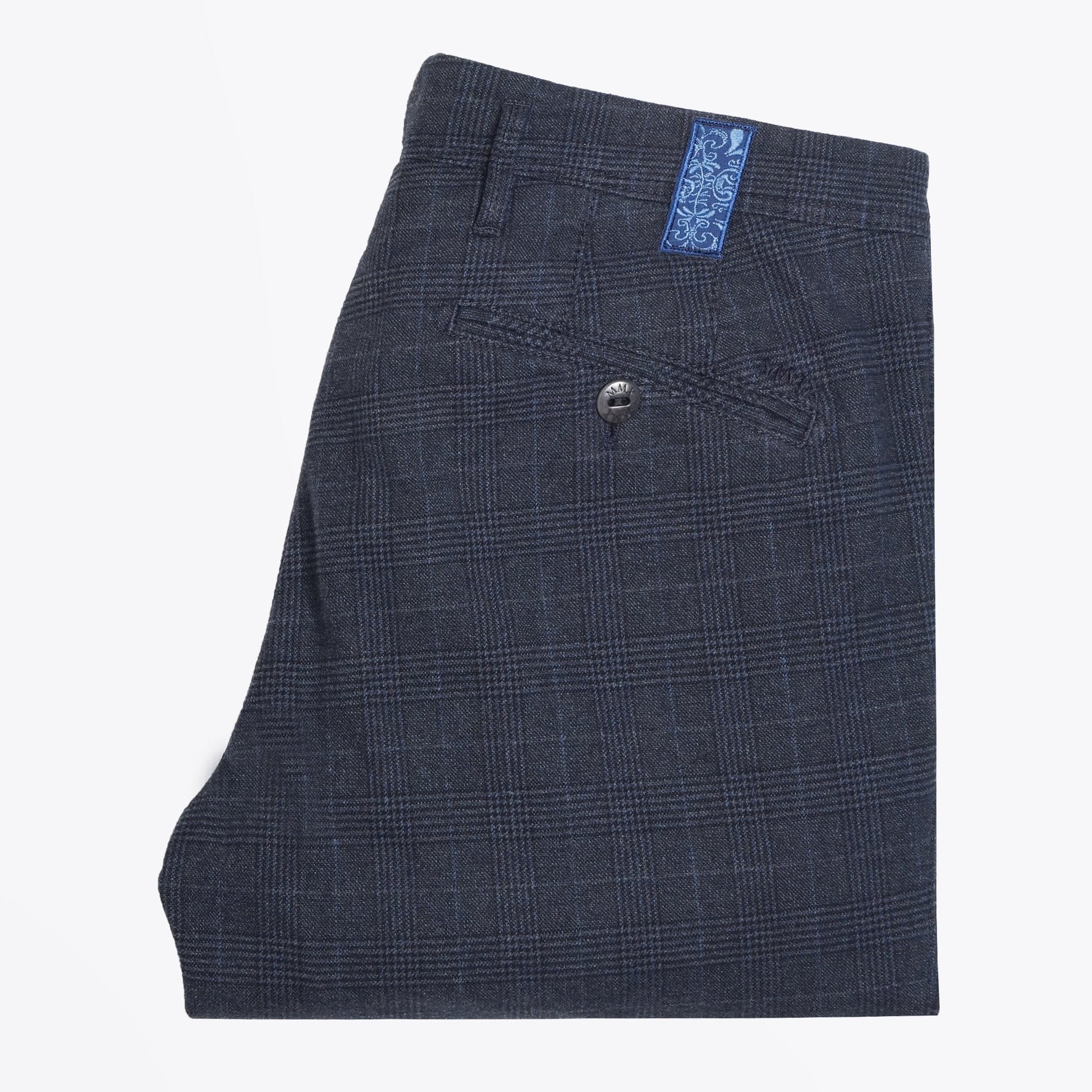 MMX Lupus - Soft Checked Trousers - Navy