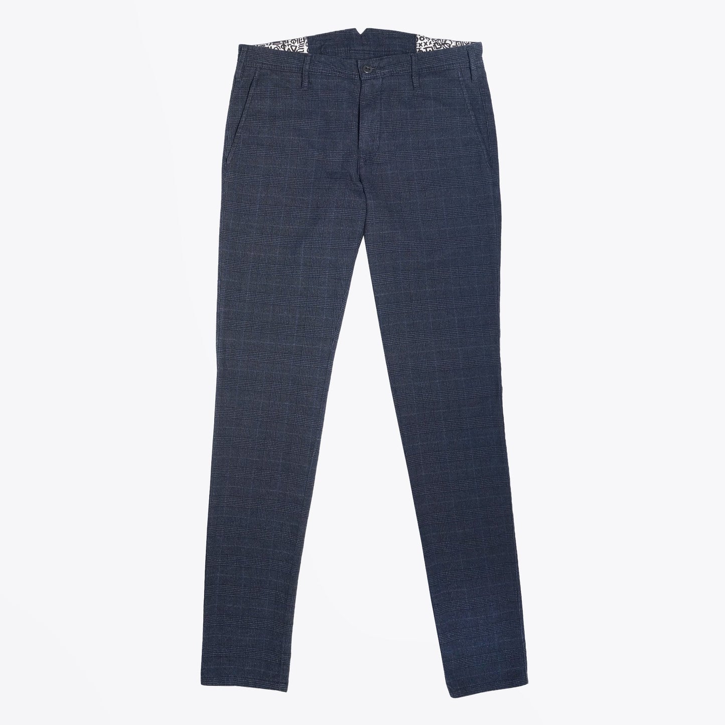 Lupus - Soft Checked Trousers - Navy