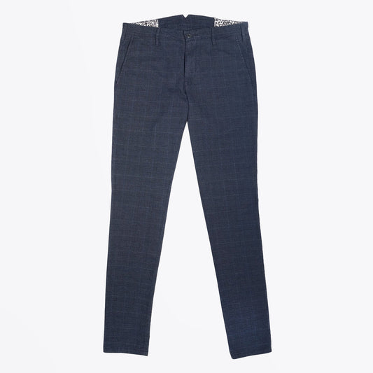 Lupus - Soft Checked Trousers - Navy