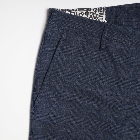 Lupus - Soft Checked Trousers - Navy