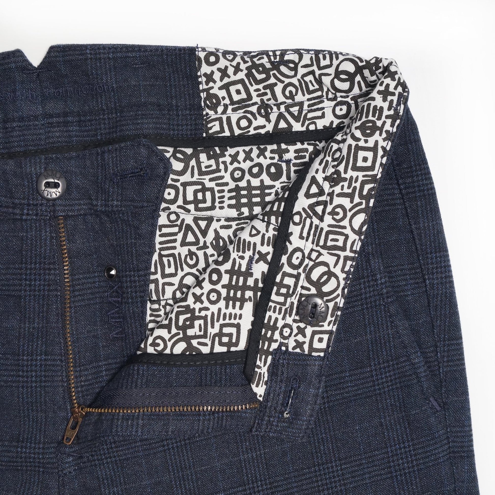 MMX Lupus - Soft Checked Trousers - Navy