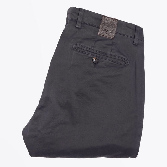 - Peached Cotton Chinos - Charcoal Grey
