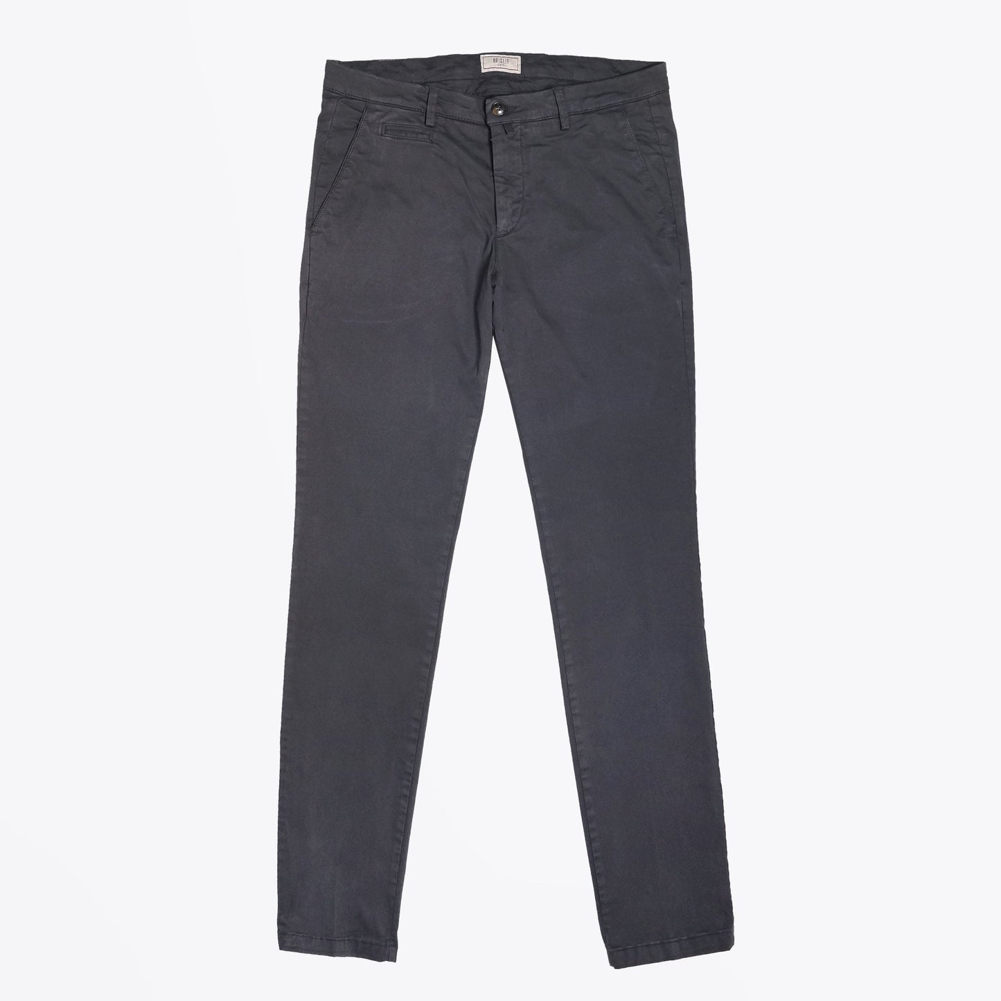 - Peached Cotton Chinos - Charcoal Grey