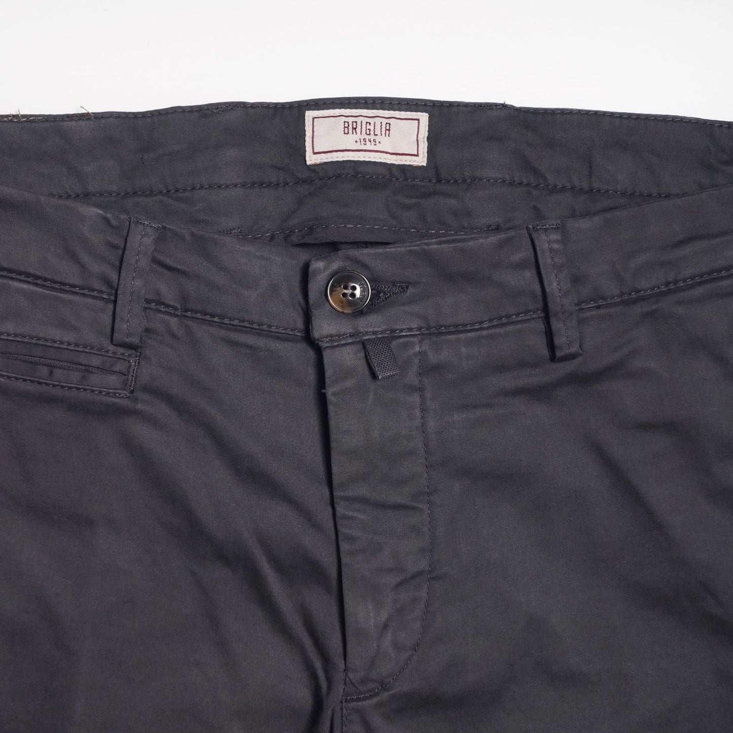 - Peached Cotton Chinos - Charcoal Grey