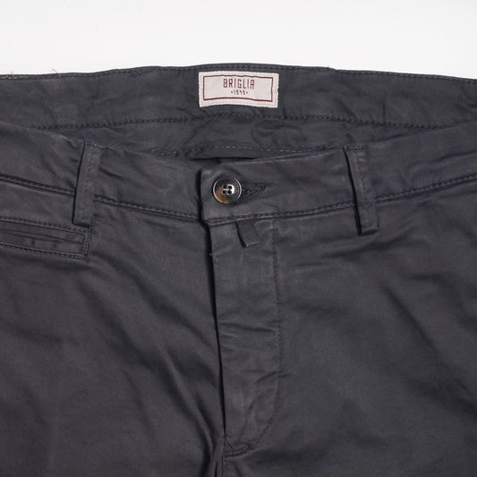 - Peached Cotton Chinos - Charcoal Grey