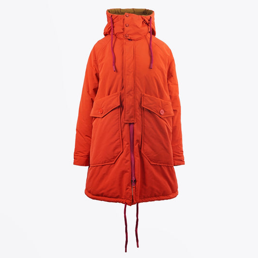 - Reversible Oversized Hooded Rain Coat - Orange