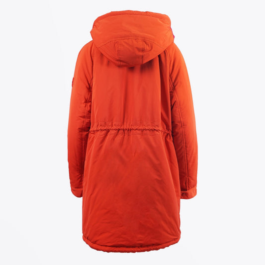 - Reversible Oversized Hooded Rain Coat - Orange