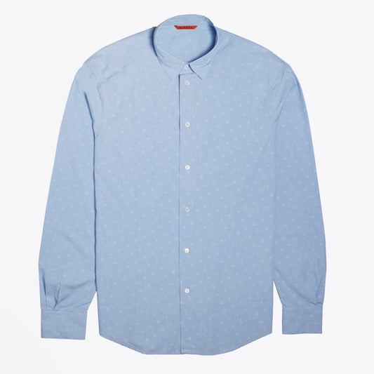 - Square Stitch Shirt - Blue