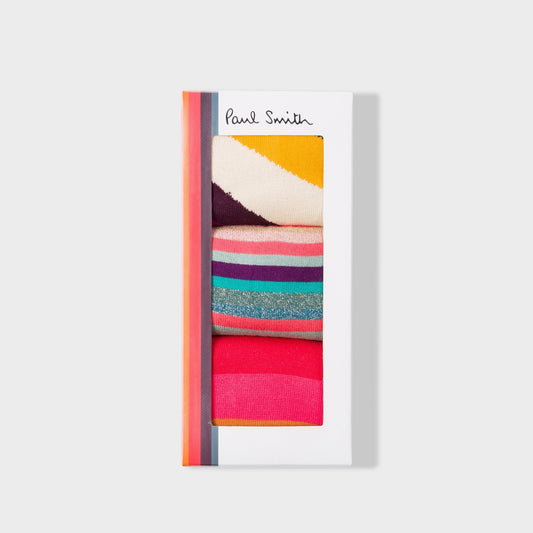 - Three Pack Multi-Stripe Socks