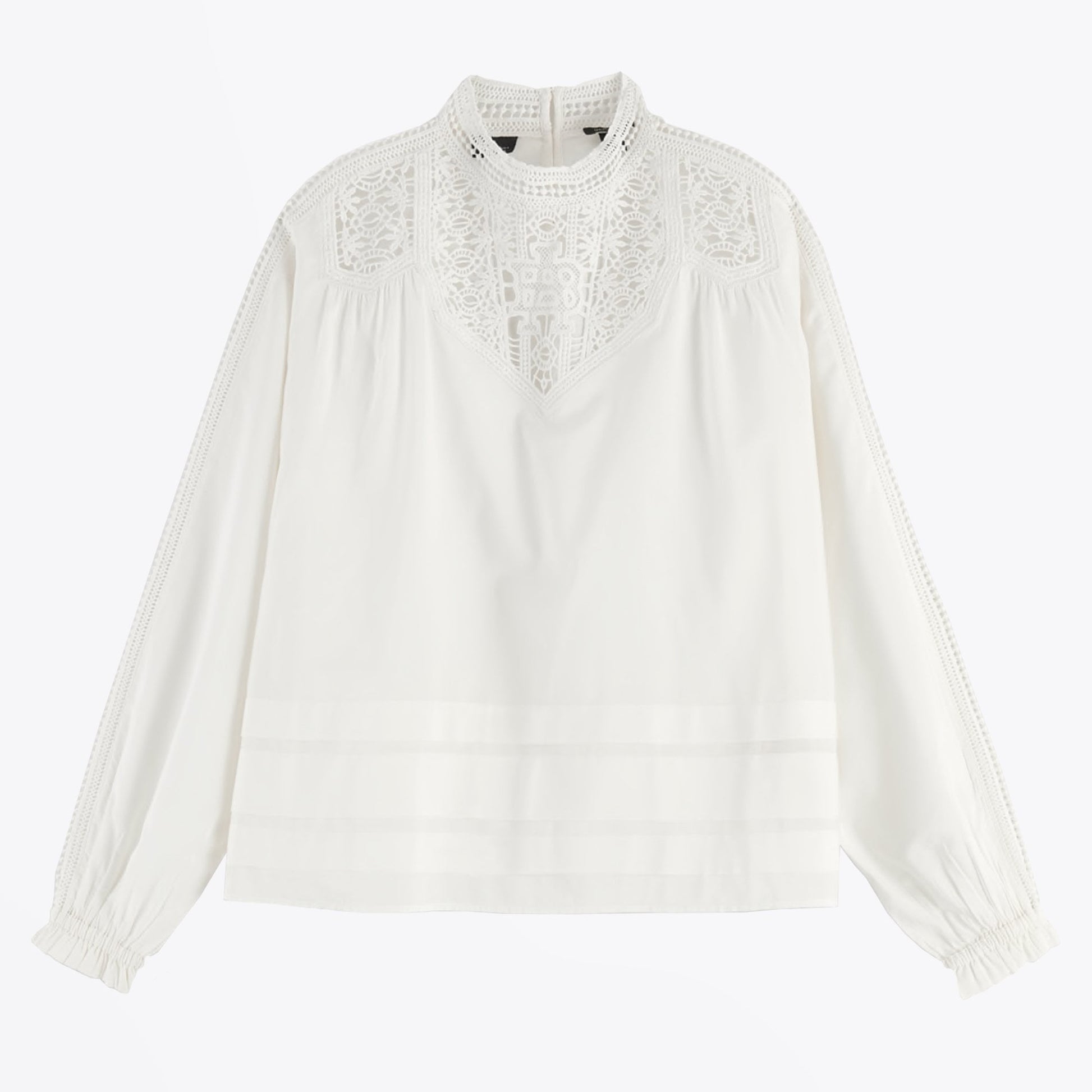 Scotch Lace Detail Top - Off-White