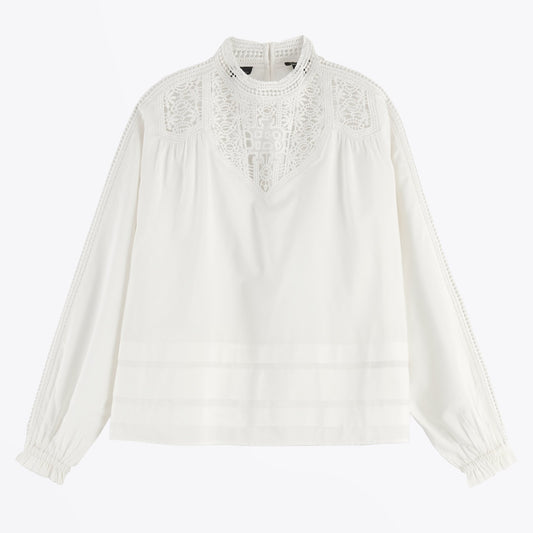 Lace Detail Top - Off-White