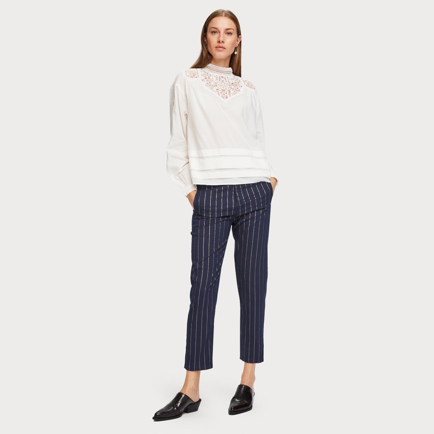 Lace Detail Top - Off-White