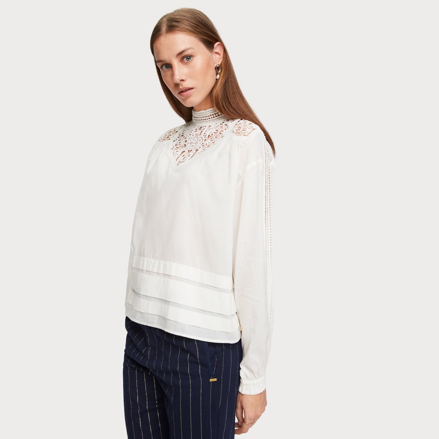 Lace Detail Top - Off-White