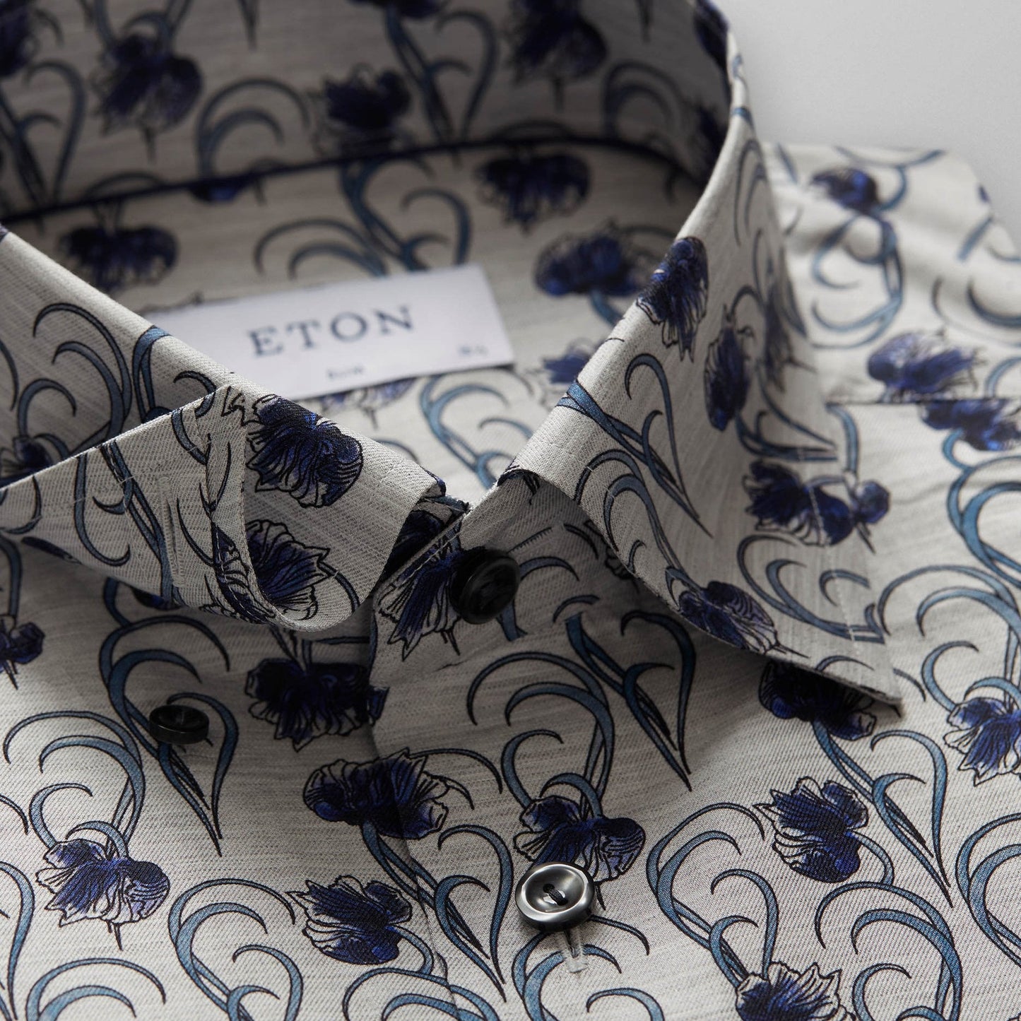 Floral Flannel Shirt - Grey
