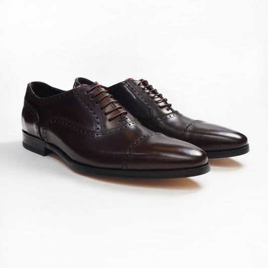 - Calf Leather 'Shaw' Brogues - Tan