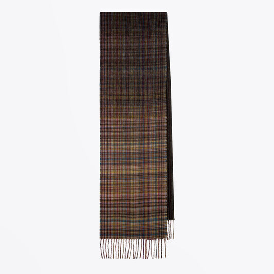 - Wool Multi-Check Scarf - Multi